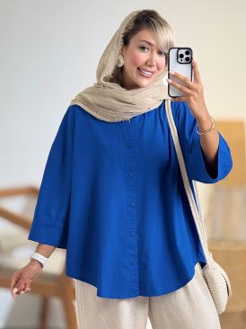 شومیز لینن پشت پیله کد 20996